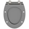 vidaXL Toilette mit Schnellverschluss, geeignet für Sitz Grau