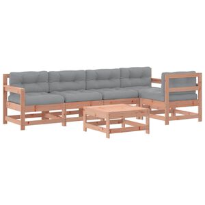 vidaXL 6-tlg. Garten-Lounge-Set mit Kissen Massivholz Douglasie