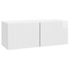 vidaXL Wandmontierter TV-Schrank Hochglanz Wei&szlig; 78,5 x 31 x 30 cm