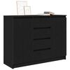 vidaXL Sideboard mit Schubladen Schwarz Eichen-Optik 100,5x35x76 cm