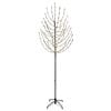 vidaXL LED-Weihnachtsbaum Schwarz 47 x 210 cm Stahl 180 LEDs