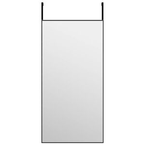 vidaXL T&uuml;rspiegel Schwarz 40x80 cm Glas und Aluminium