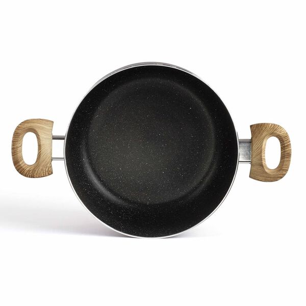 Livoo Kochtopf Stein- & Holz-Optik 24 cm 4 L Aluminium