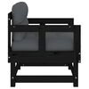 vidaXL Gartenst&uuml;hle mit Kissen 2 Stk. Schwarz Massivholz Kiefer