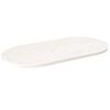 vidaXL Tischplatte Wei&szlig; 110x55x2,5 cm Massivholz Kiefer Oval