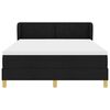vidaXL Boxspringbett mit Matratze Schwarz 160 x 200 cm Stoff