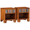 vidaXL Nachttisch 2 Stk. 40x35x45 cm Massivholz Akazie