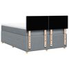 vidaXL Boxspringbett mit Matratze Hellgrau 160x200 cm Stoff