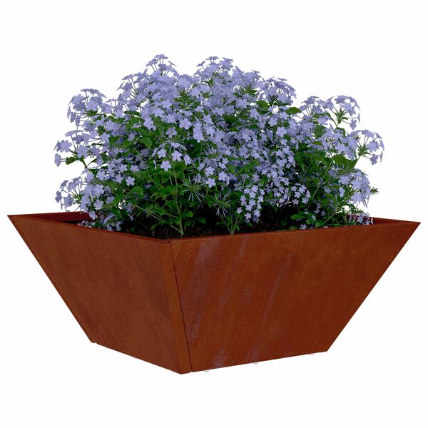 vidaXL Garten-Pflanzgef&auml;&szlig; 5 pcs Rostig 35 x 35 x 15 cm Wetterfeststahl