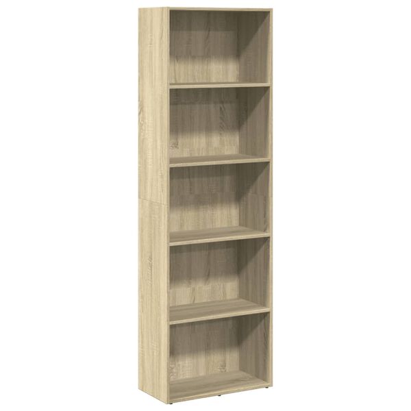 vidaXL Bücherregal Sonoma-Eiche 60x30x189 cm Holzwerkstoff