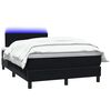 vidaXL Boxspringbett mit Matratze & LED Schwarz 120x220 cm Samt