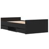 vidaXL Bettrahmen Schwarz Eichen-Optik 203 x 103 x 50 cm Holzwerkstoff