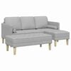 vidaXL Sofa Set mit Kissen 2 pcs Wolkengrau Polyester