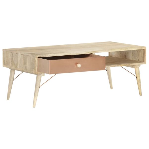 vidaXL Couchtisch 118&times;57&times;45 cm Massivholz Mango