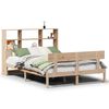 vidaXL Massivholzbett mit Regal ohne Matratze 140x200 cm Kiefernholz