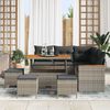 vidaXL Gartensofa-set 9 pcs Grau Poly-Rattan