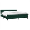 vidaXL Boxspringbett mit Matratze Dunkelgr&uuml;n 200x210 cm Samt