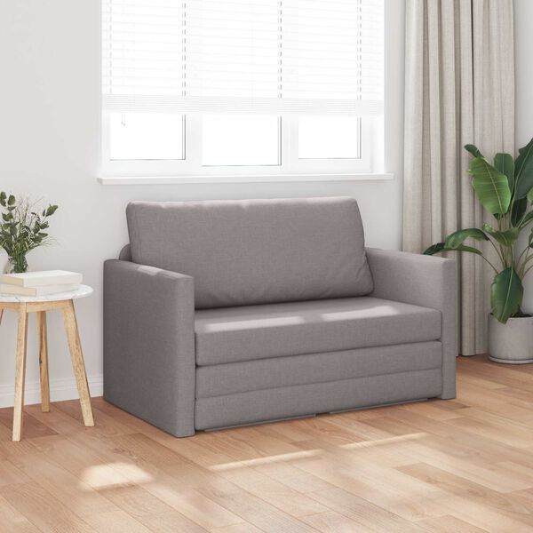 vidaXL Schlafsofa 110cm Taupe Stoff