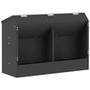 vidaXL Kaninchenf&uuml;tterer Schwarz 64,5 x 25,5 x 45,5 cm 6 kg