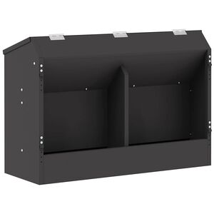 vidaXL Kaninchenf&uuml;tterer Schwarz 64,5 x 25,5 x 45,5 cm 6 kg