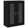vidaXL Highboard-Schrank mit Regal 2 pcs Schwarz Eichen-Optik