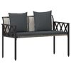 vidaXL B&auml;nke f&uuml;r Outdoor 2 -Seater 116 x 56 x 75 cm Poly-Rattan