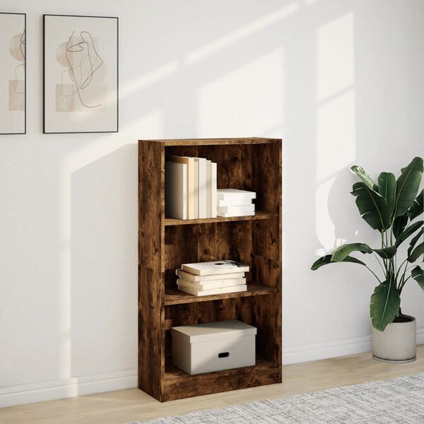 vidaXL Bücherregal Räuchereiche 60x24x109 cm Holzwerkstoff
