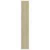 vidaXL B&uuml;cherregal 5 F&auml;cher Wei&szlig; Sonoma-Eiche 60x30x189 Holzwerkstoff