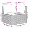 vidaXL 5-tlg. Garten-Lounge-Set mit Kissen Schwarz Poly Rattan