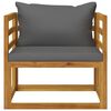 vidaXL 6-tlg. Garten-Lounge-Set mit Auflagen Massivholz Akazie