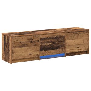 vidaXL Fernsehschrank mit LED Altholz 140 x 34 x 40 cm Holzwerkstoff