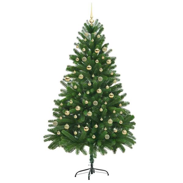 vidaXL Weihnachtsbaum mit 300 LEDs mit St&auml;nder Gr&uuml;n 210 cm PE