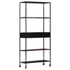 vidaXL B&uuml;cherregal 80x35x180 cm Raues Mangoholz & Eisen