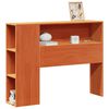 vidaXL Kopfteil mit Stauraum Wachsbraun 100 cm Massivholz Kiefer
