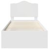 vidaXL Bettrahmen mit Kopfteil Wei&szlig; 100 x 200 cm Massives Kiefernholz