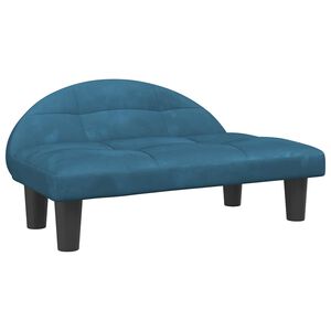 vidaXL Hundebett Blau 70x52x30 cm Samt