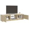 vidaXL TV-Schrank mit LED-Leuchten Sonoma-Eiche 140x40x36 cm