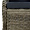 vidaXL 3-tlg. Garten-Lounge-Set mit Auflagen Poly Rattan Braun