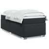 vidaXL Boxspringbett mit Matratze Schwarz Kunstleder