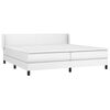 vidaXL Boxspringbett mit Matratze Weiß 200x200 cm Kunstleder