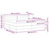 vidaXL Boxspringbett mit Matratze Creme 200 x 200 cm Polyester