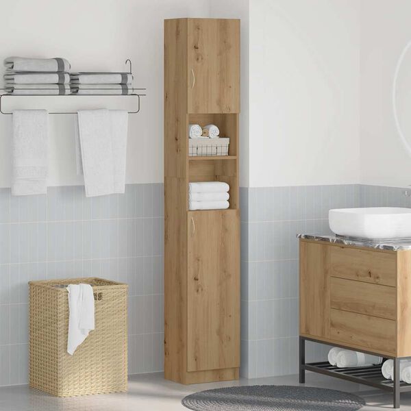 vidaXL Badezimmerschrank Artisan Oak 32x25,5x190 cm Holzwerkstoff