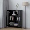 vidaXL Vitrinenschrank Schwarz 82,5x30,5x115 cm Holzwerkstoff