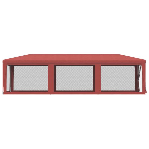 vidaXL Partyzelt mit 8 Mesh-Seitenw&auml;nden Rot 3x9 m HDPE