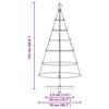 vidaXL Weihnachts-Tannenzapfenbaum mit Ständer Schwarz 150 cm Stahl