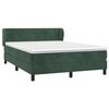 vidaXL Boxspringbett mit Matratze Dunkelgr&uuml;n 140x190 cm Samt