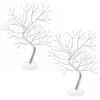 vidaXL Mini-LED-Weihnachtsbaum Sternenregen 2 stk. Silber