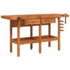 vidaXL Werkbank mit Schubladen Schraubst&ouml;cken 162x62x83 cm Akazienholz
