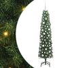 vidaXL K&uuml;nstlicher Weihnachtsbaum mit LED-Beleuchtung Gr&uuml;n 180 cm