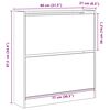 vidaXL Schuhschrank mit Regal Altholz 80 x 21 x 87,5 cm Holzwerkstoff